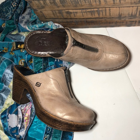 Born Haledon Taupe Clog Mules Women's Size 9 - Picture 10 of 13